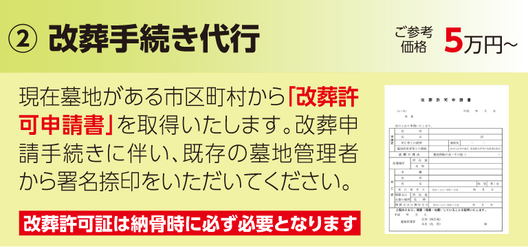 改葬手続き代行